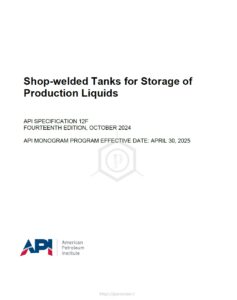 دانلود استاندارد api 12f ویرایش 2024